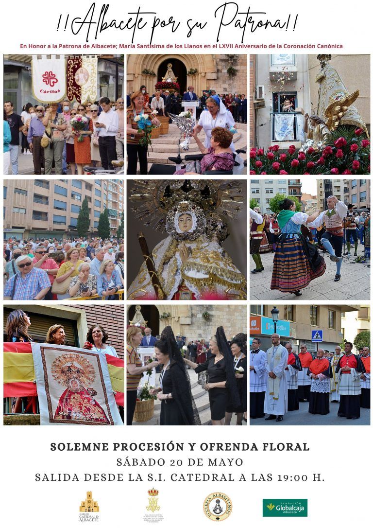 La Virgen de los Llanos Procesionará mañana sábado por las Calles del Albacete